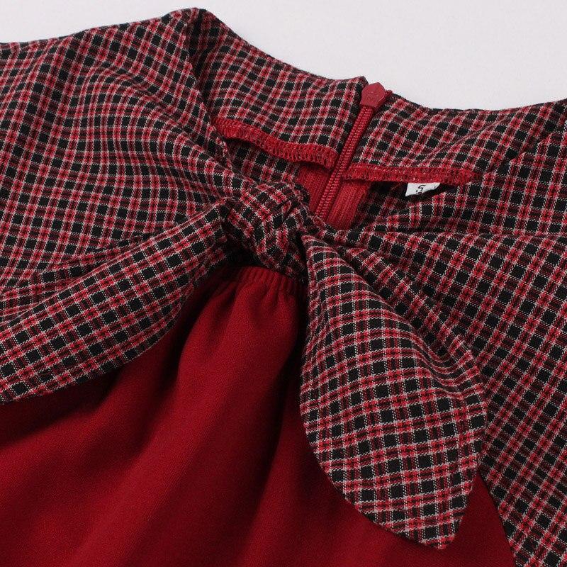 Vestido Trapecio 50s Burdeos