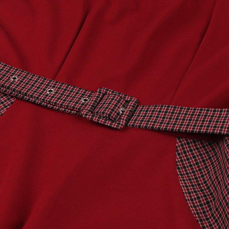 Vestido Trapecio 50s Burdeos