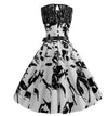 Vestido Años 60 Blanco Y Negro