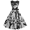 Vestido Años 60 Blanco Y Negro