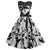 Vestido Años 60 Blanco Y Negro