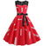 Vestido Trapecio Vintage Con Cuello De Encaje