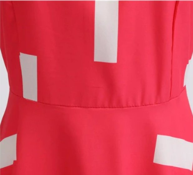 Vestido Trapecio Vintage Con Cuello De Encaje