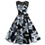 Vestido Trapecio Vintage Blanco Y Negro