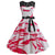 Vestido Trapecio Vintage Rojo Y Blanco