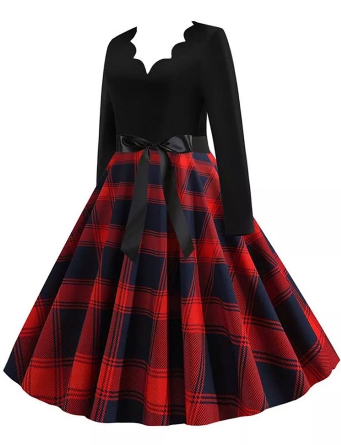 Vestido Túnica Vintage De Otoño