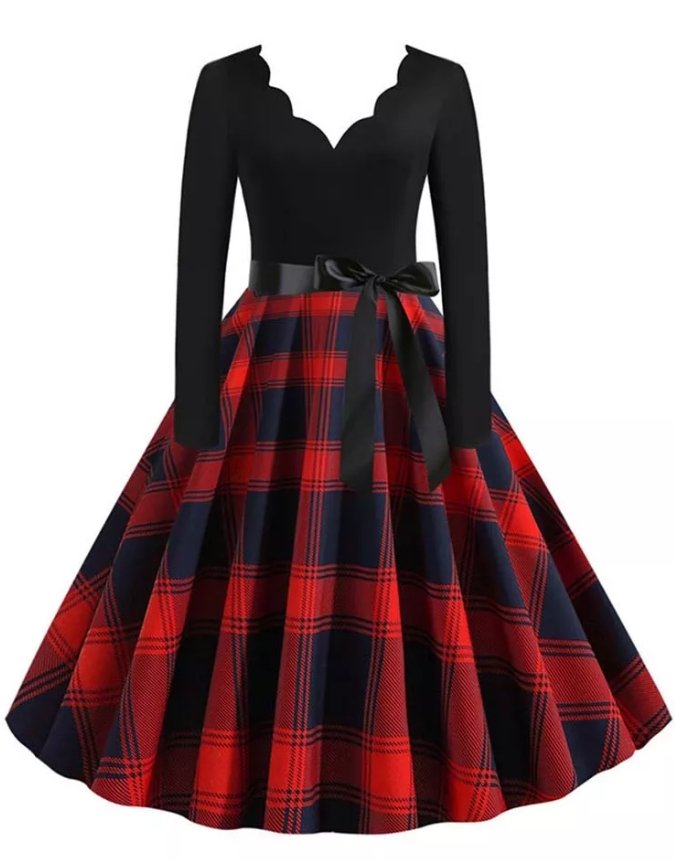 Vestido Túnica Vintage De Otoño