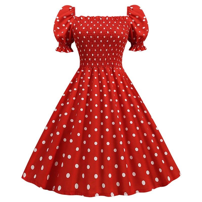 Vestido Estilo Años 50 Rojo
