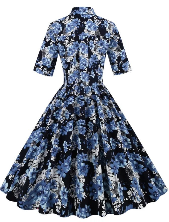 Vestido Vintage 1950 Azul