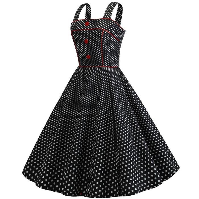 Vestido Vintage 1950 Negro