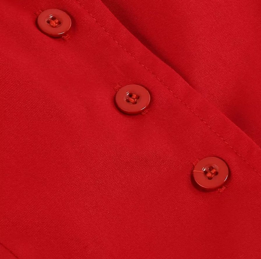 Vestido Rojo Vintage 1950