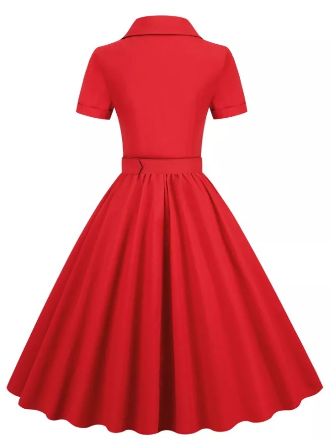 Vestido Rojo Vintage 1950