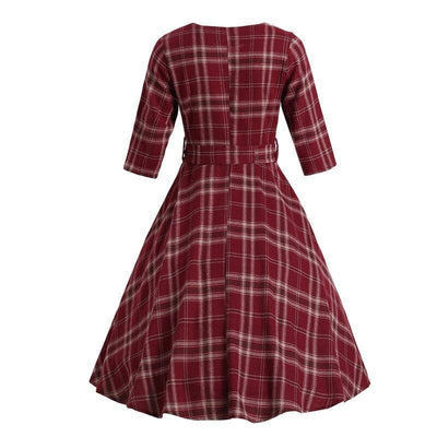 Vestido Vintage 3/4 Burdeos 1960
