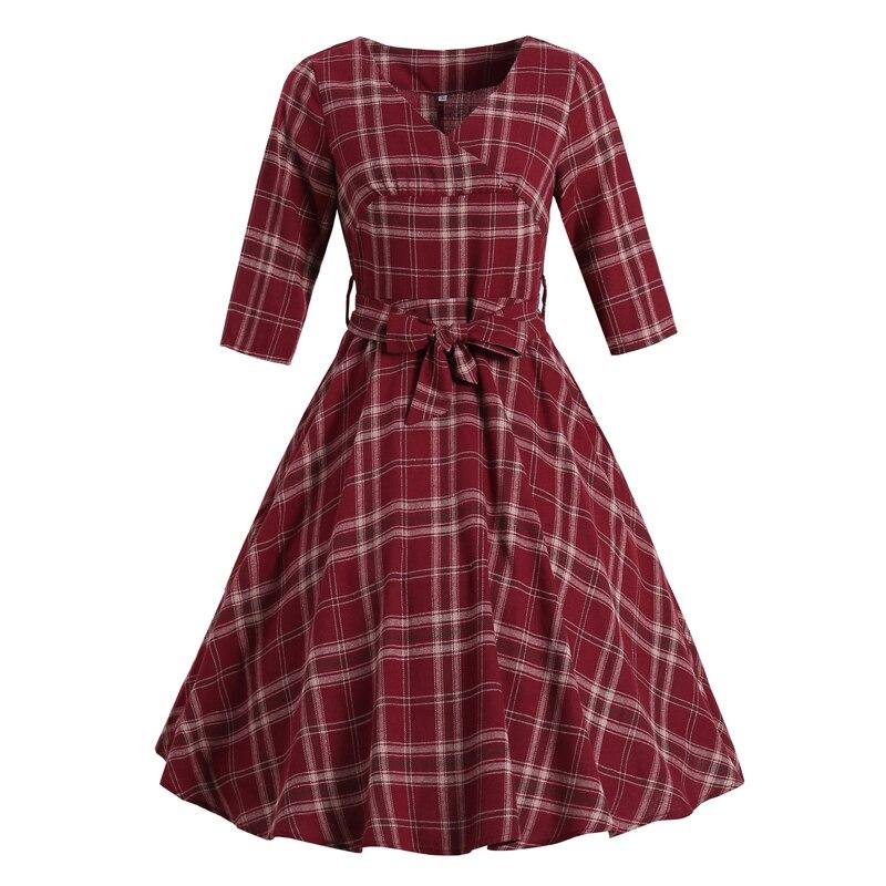 Vestido Vintage 3/4 Burdeos 1960