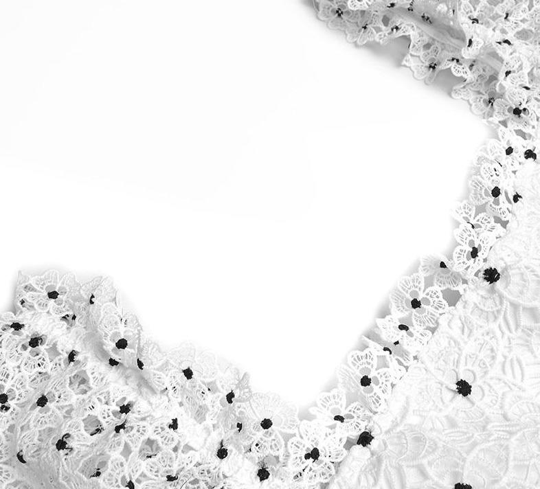 Vestido Vintage 40s Blanco Lunares