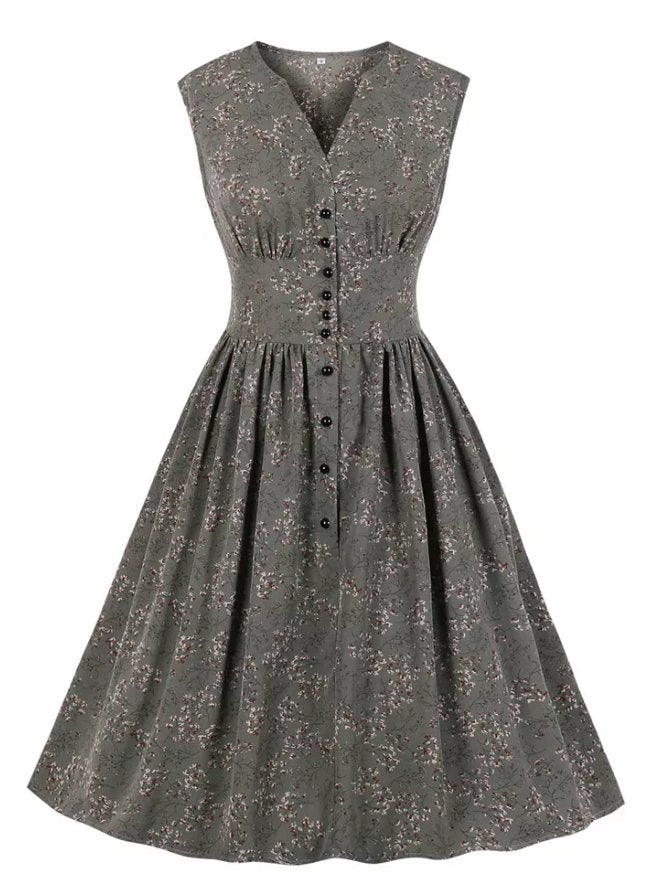 Vestido Vintage 50 Gris
