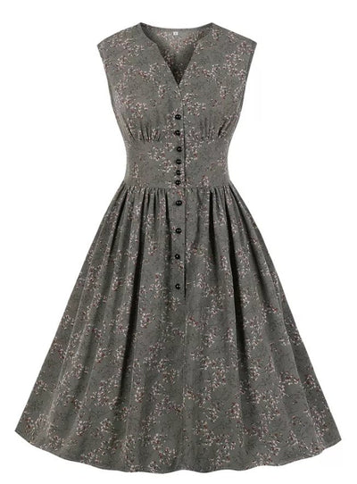 Vestido Vintage 50 Gris