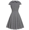 Vestido Vintage 50 Gris Manga Corta