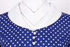 Vestido Vintage 50s Lunares Azul