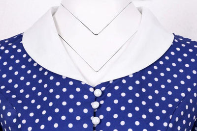 Vestido Vintage 50s Lunares Azul