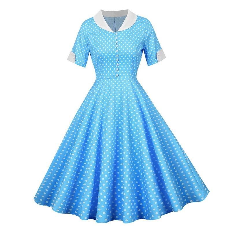 Vestido Vintage 50s Cielo Lunares