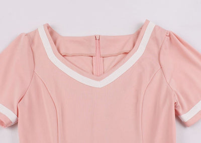Vestido Vintage 50s Talla Grande Rosa