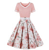 Vestido Vintage 50s Talla Grande Rosa