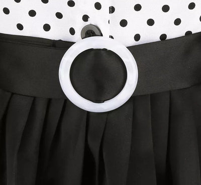 Vestido Vintage 60s Blanco Y Negro