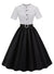 Vestido Vintage 60s Blanco Y Negro