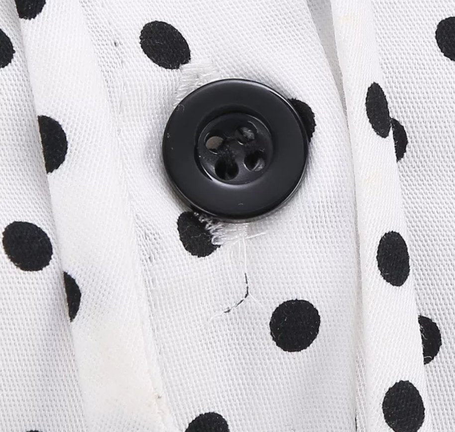 Vestido Vintage 60s Blanco Y Negro