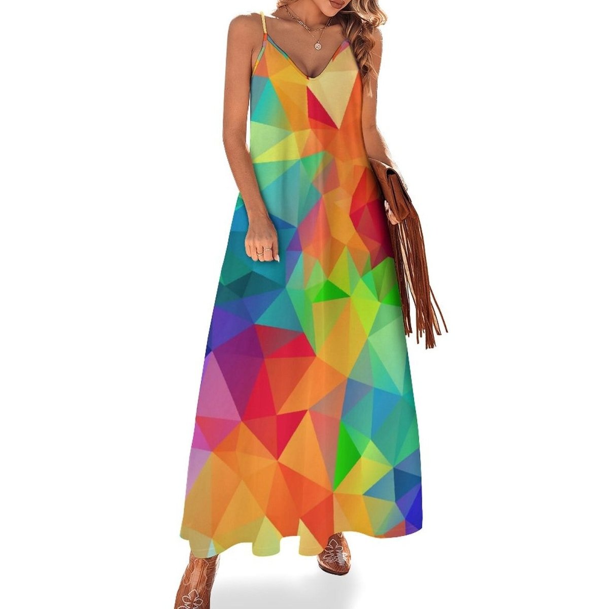 Vestido Vintage 70s Colorido