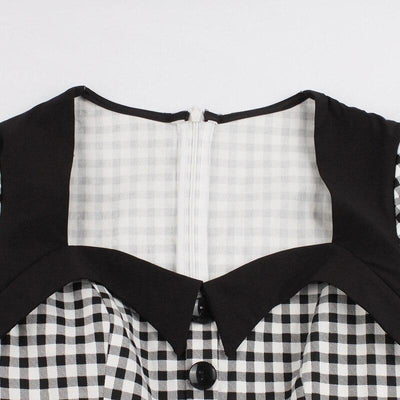 Vestido A Cuadros De Época