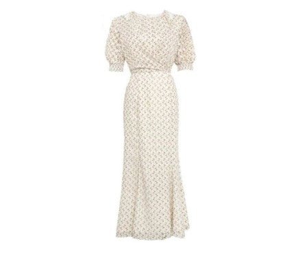 Vestido Vintage Año 1940 Beige