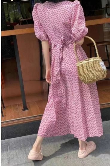 Vestido Rosa De La Década De 1940