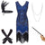 Vestido Vintage 20s Azul (Con Accesorios)