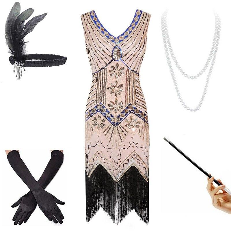 Vestido Rosa De La Década De 1920