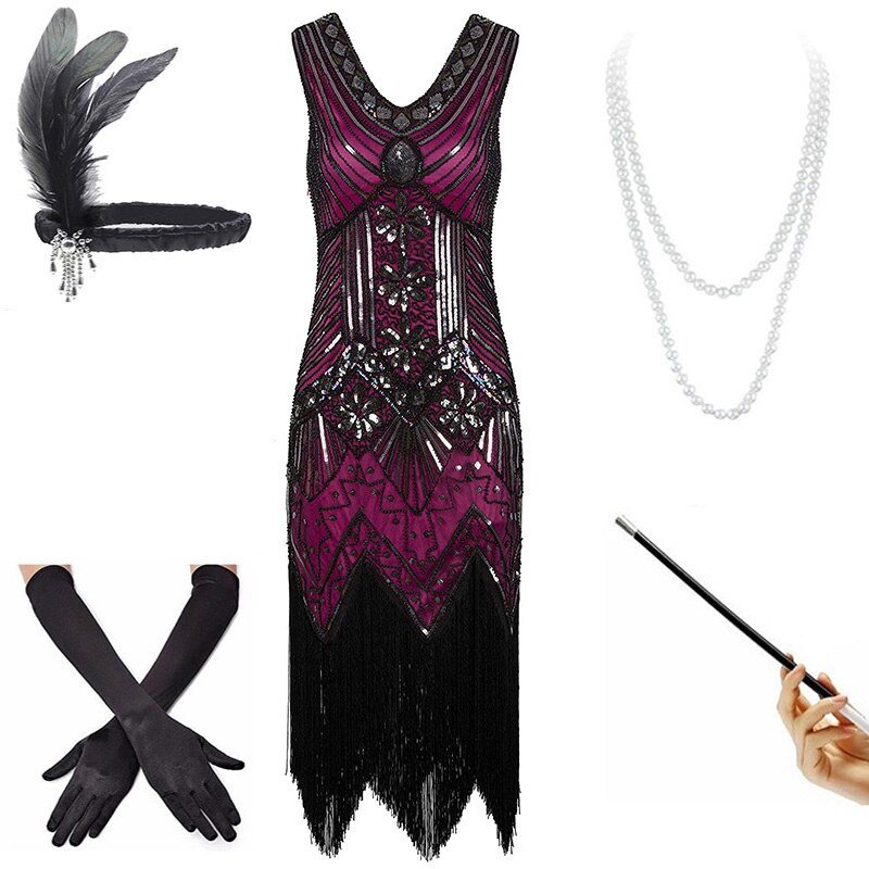 Vestido Vintage 1920s Morado