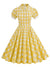 Vestido Vintage Años 40 Amarillo