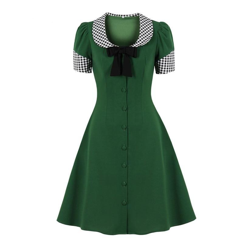 Vestido Vintage Elegante De Los Años 50
