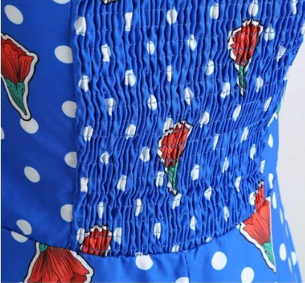 Vestido Vintage Con Hombros Descubiertos De Los Años 50