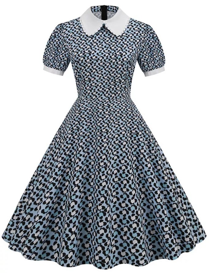 Vestido Vintage De Espíritu Guinguette Años 50