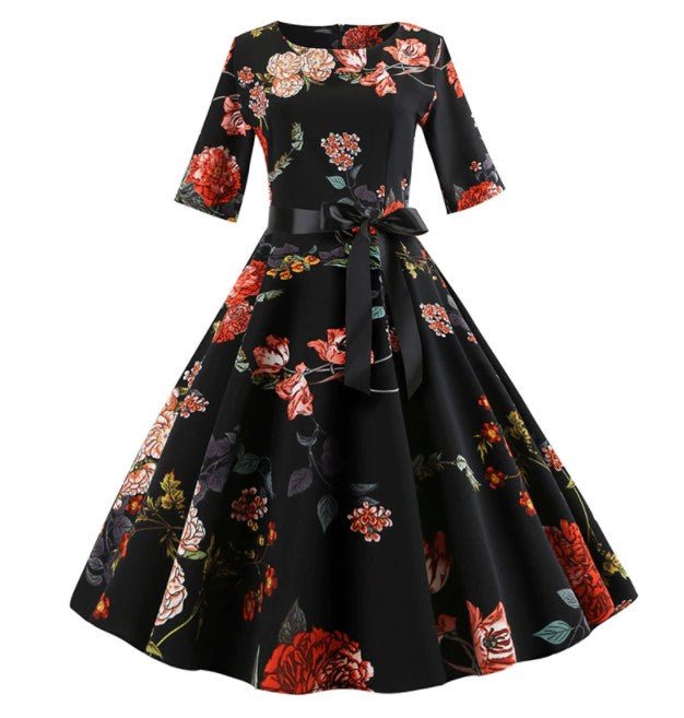Vestido Floral Vintage Años 50