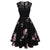 Vestido Vintage Años 50 Talla Grande Negro