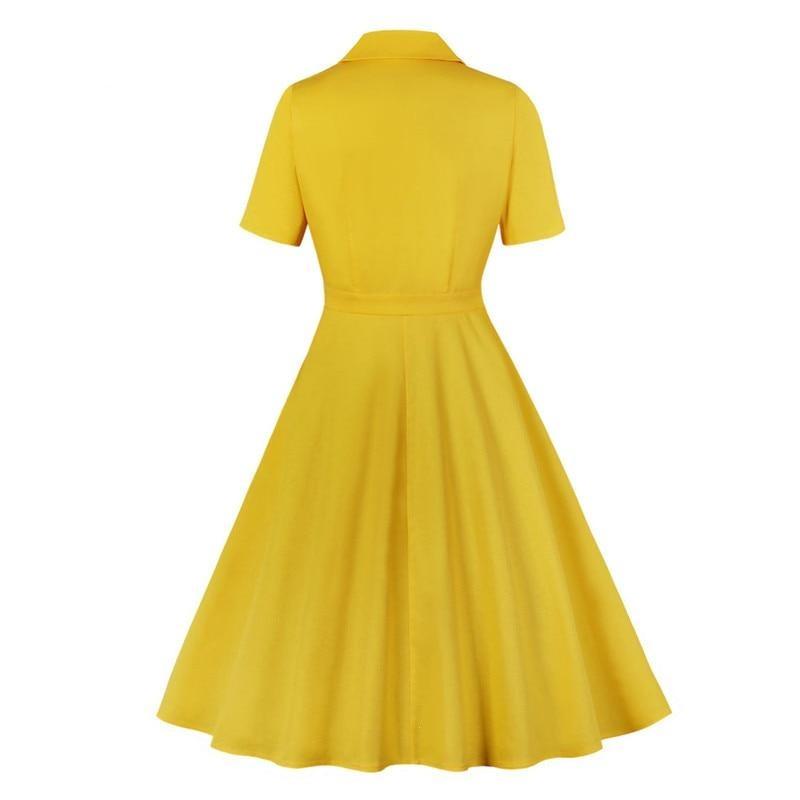 Vestido Vintage 50s Amarillo