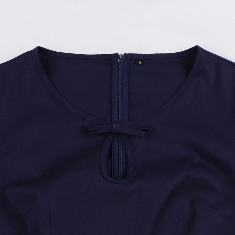 Vestido Vintage 50s Marino Y Amarillo