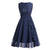 Vestido De Noche Vintage De Los Años 50 Azul Marino