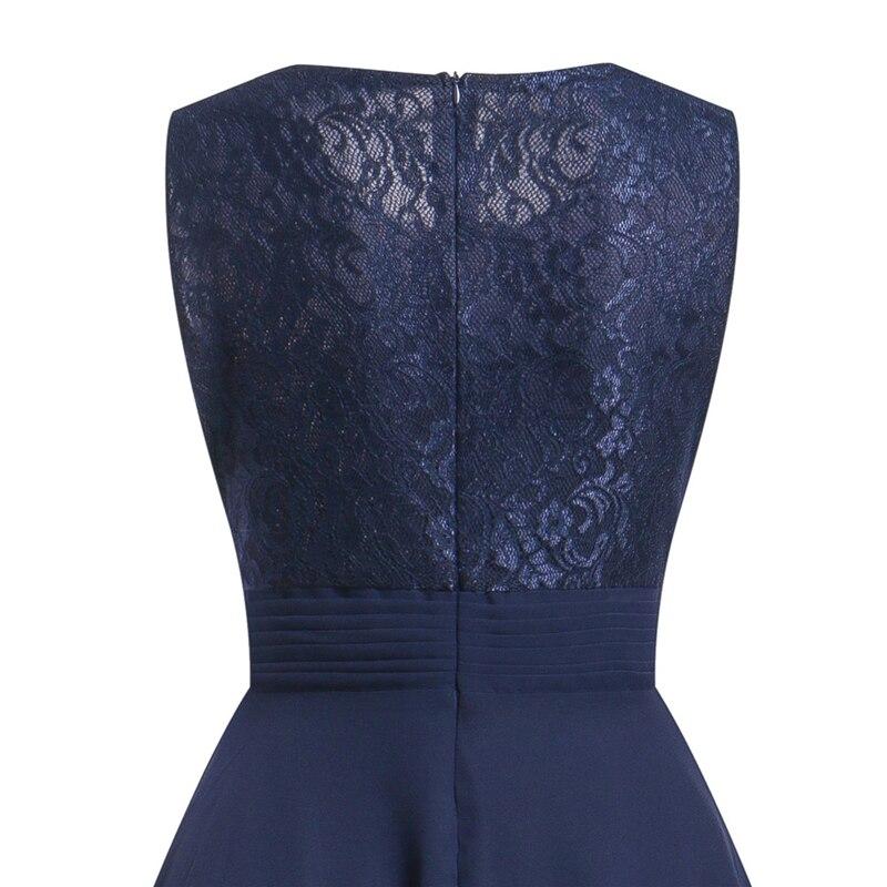 Vestido De Noche Vintage De Los Años 50 Azul Marino