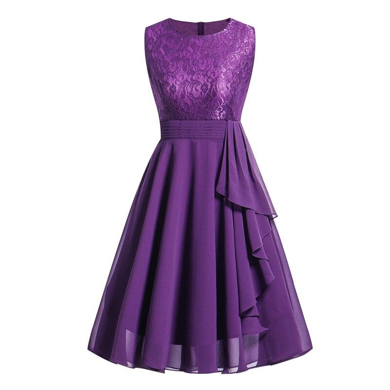 Vestido De Noche Vintage De Los Años 50 Morado