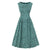 Vestido Vintage 1950s Verde Lunares Negros