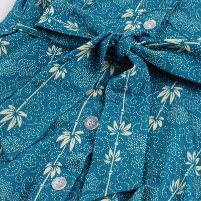 Vestido Country Azul Vintage 60s